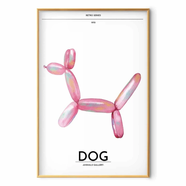 Plakat - Holo-Dog - Kolorowy pies w stylu retro