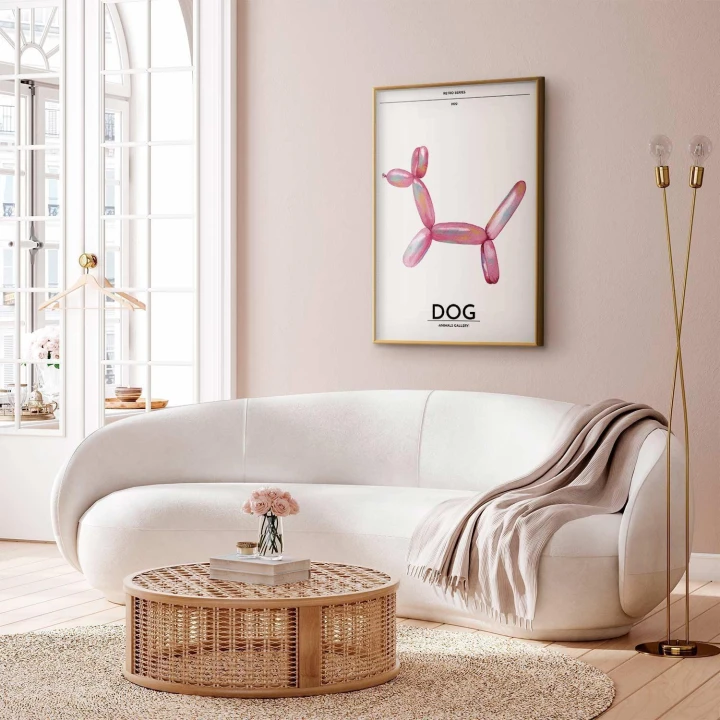 Plakat - Holo-Dog - Kolorowy pies w stylu retro