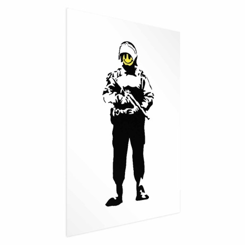 Plakat - Uśmiechnięty policjant