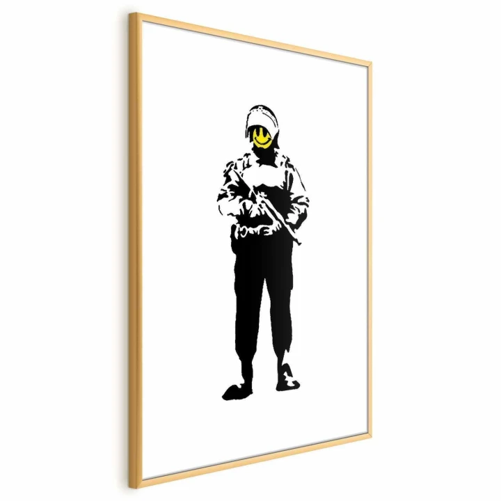 Plakat - Uśmiechnięty policjant