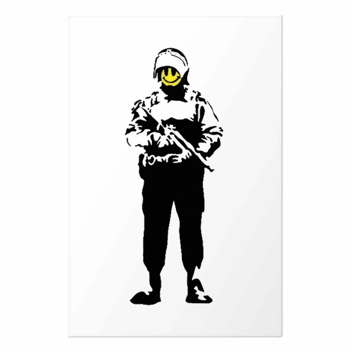 Plakat - Uśmiechnięty policjant