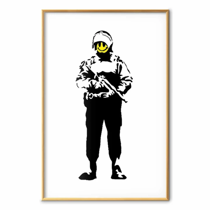 Plakat - Uśmiechnięty policjant