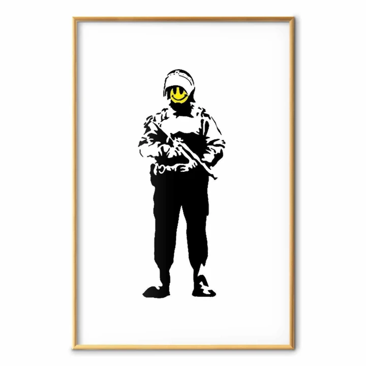 Plakat - Uśmiechnięty policjant