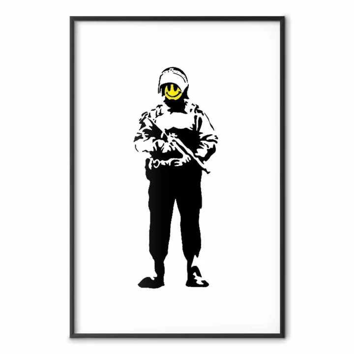 Plakat - Uśmiechnięty policjant