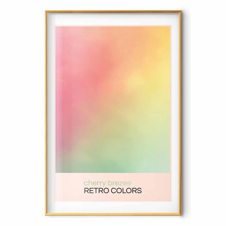 Plakat - Cherry Brezee - Pastelowy gradient w delikatnych retro kolorach