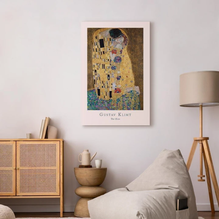 Obraz - Gustav Klimt - The Kiss (1-częściowy) pionowy