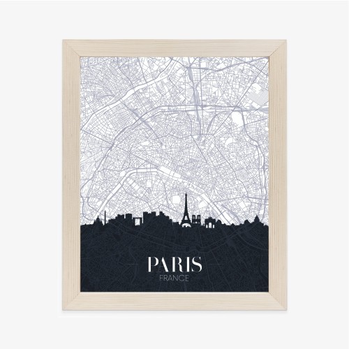 Plakat Paryż - Plan Miasta