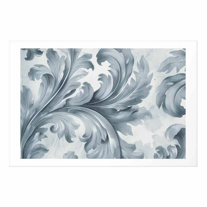 Plakat - Kamienny ornament w stylu barokowym