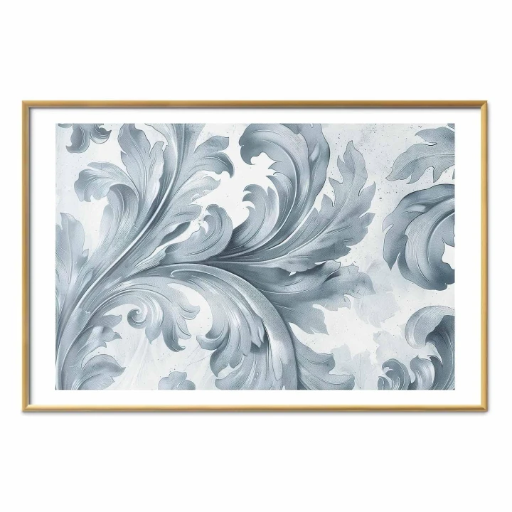 Plakat - Kamienny ornament w stylu barokowym