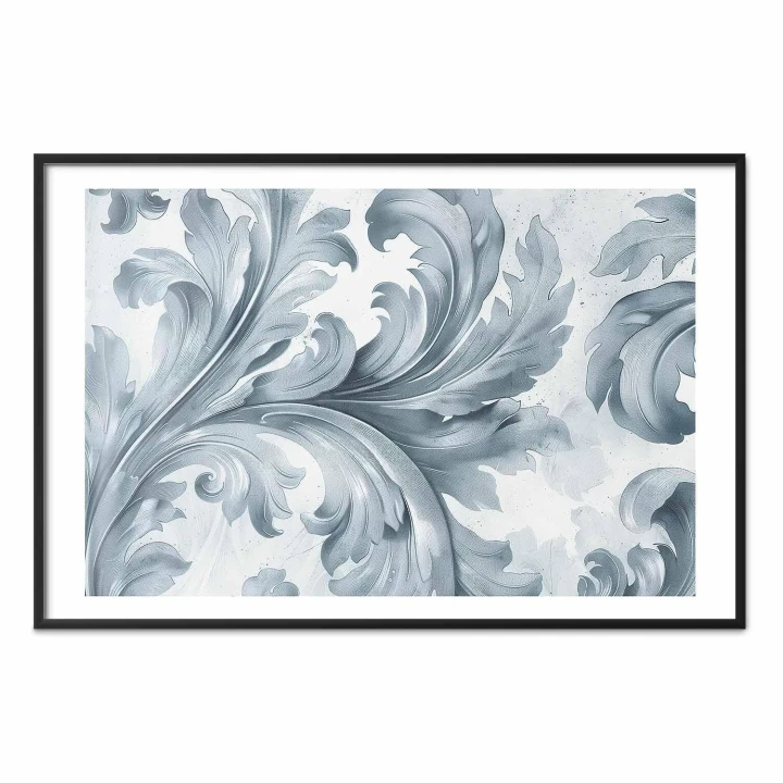 Plakat - Kamienny ornament w stylu barokowym