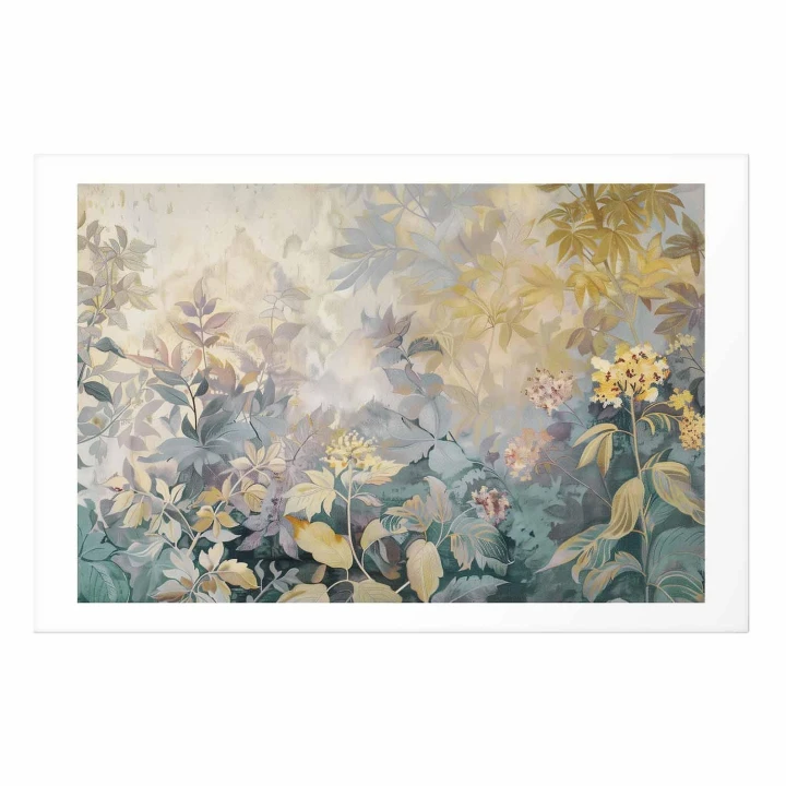 Plakat - Gobelinowy wzór w kolorowe kwiaty