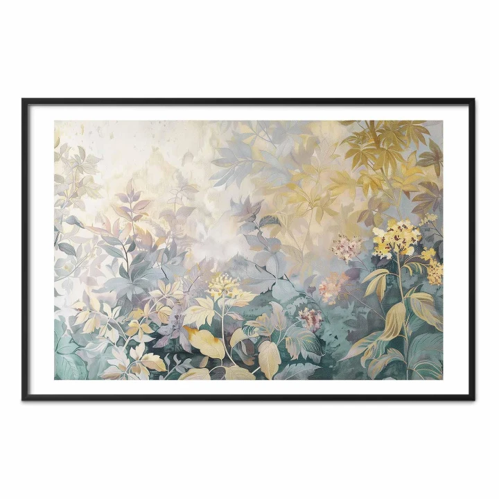Plakat - Gobelinowy wzór w kolorowe kwiaty