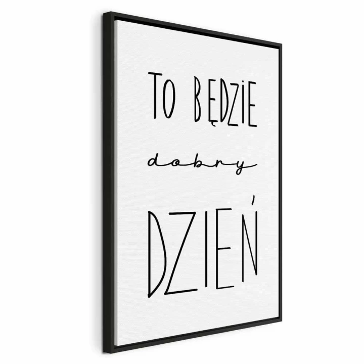 Obraz - Sztuka słów (1-częściowy) - inspirujący czarny napis na białym tle