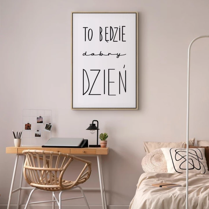 Obraz - Sztuka słów (1-częściowy) - inspirujący czarny napis na białym tle