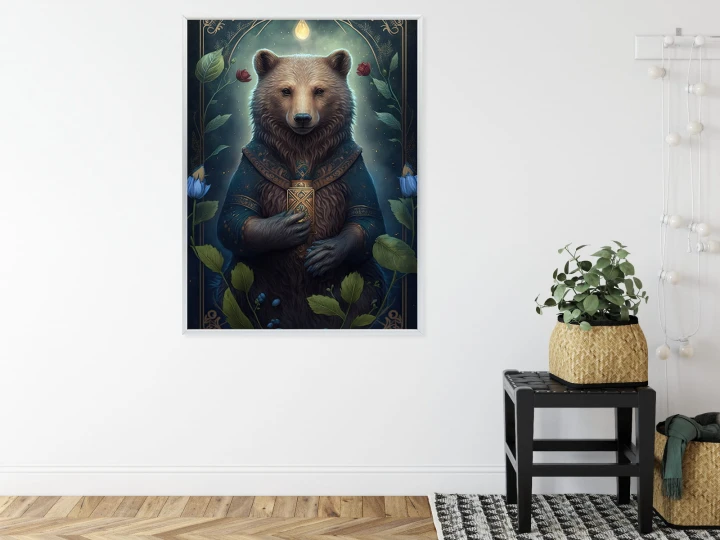 Plakat Grafika Fantasy Z Niedźwiedziem