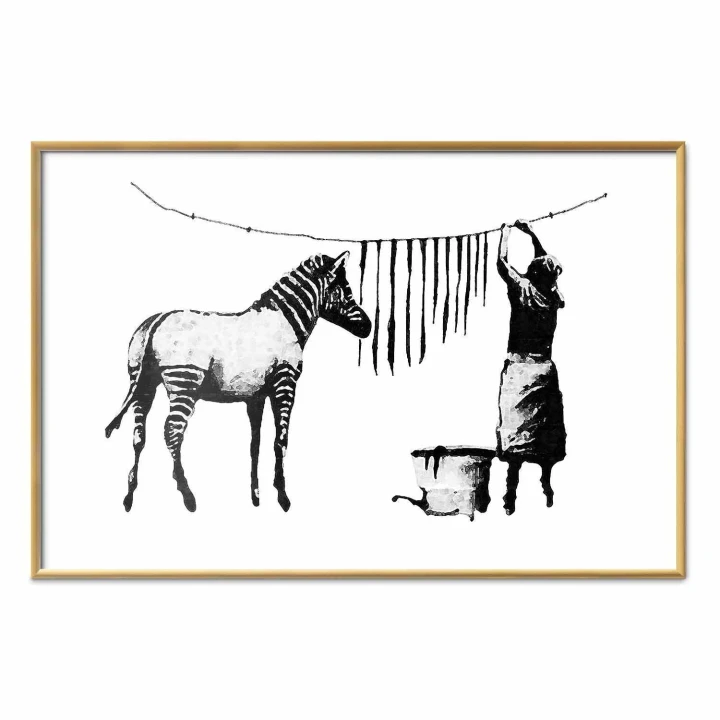 Plakat - Banksy: Pranie zebry
