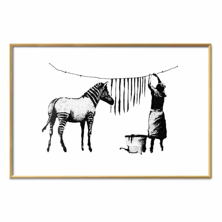 Plakat - Banksy: Pranie zebry