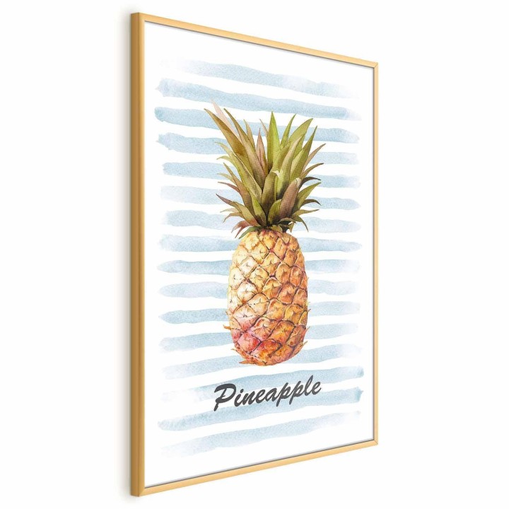 Plakat - Ananas i paski