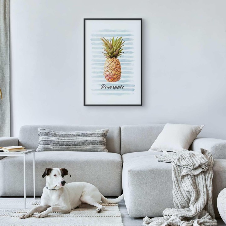 Plakat - Ananas i paski