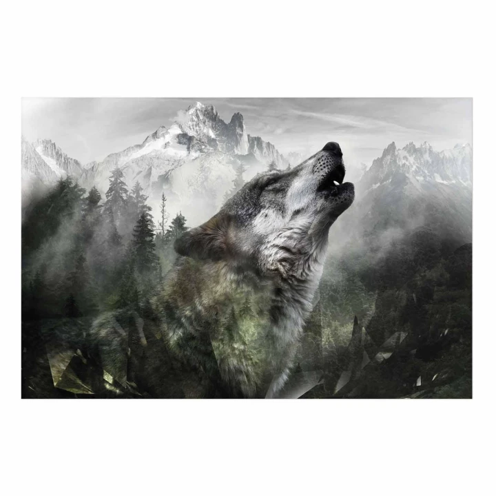 Plakat - Wyjący wilk