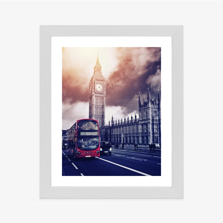 Plakat Czerwony Autobus I Pałac Westminsterski