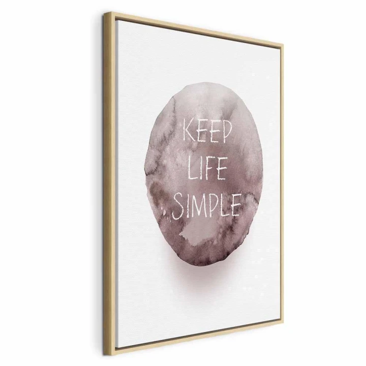 Obraz - Keep Life Simple (1-częściowy) pionowy