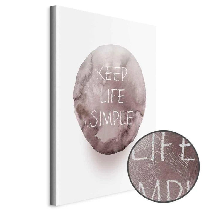 Obraz - Keep Life Simple (1-częściowy) pionowy