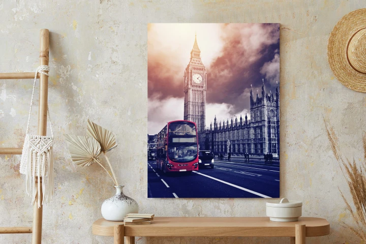 Plakat Czerwony Autobus I Pałac Westminsterski