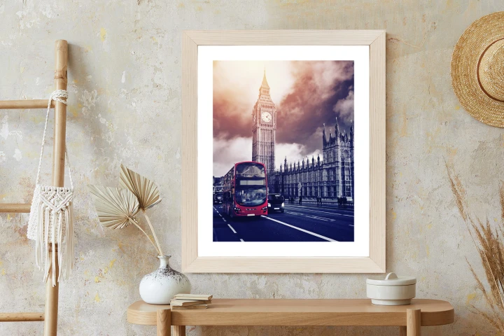 Plakat Czerwony Autobus I Pałac Westminsterski