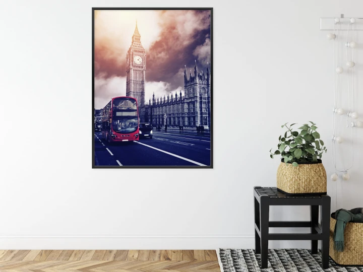 Plakat Czerwony Autobus I Pałac Westminsterski