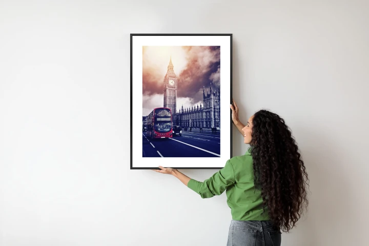 Plakat Czerwony Autobus I Pałac Westminsterski