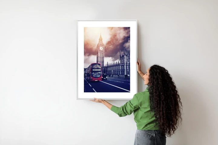 Plakat Czerwony Autobus I Pałac Westminsterski