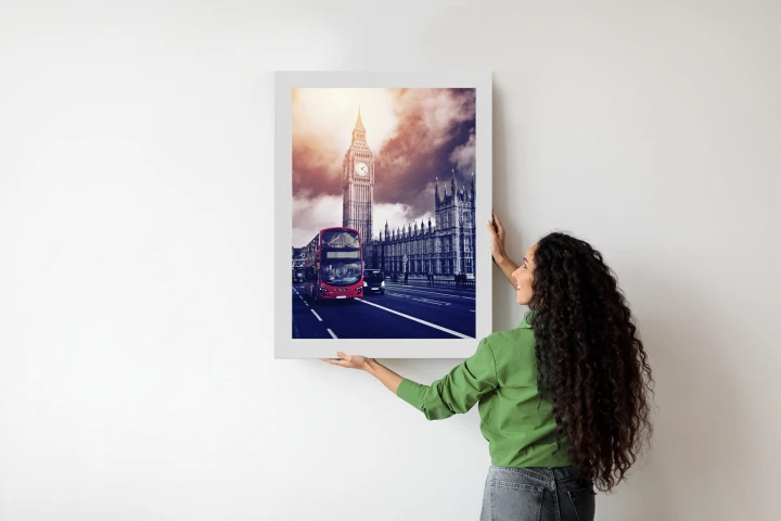 Plakat Czerwony Autobus I Pałac Westminsterski