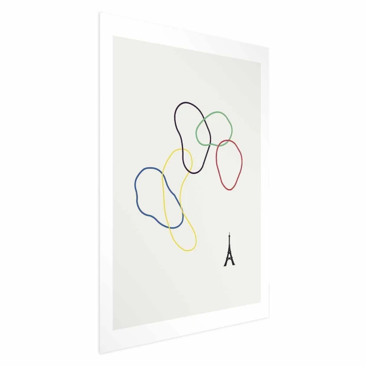 Plakat - Kolorowe koła- grafika cyfrowa - minimalizm