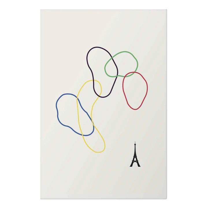 Plakat - Kolorowe koła- grafika cyfrowa - minimalizm