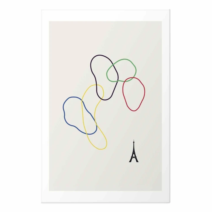 Plakat - Kolorowe koła- grafika cyfrowa - minimalizm