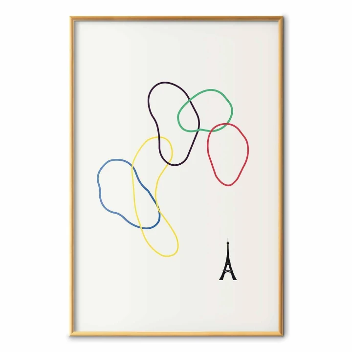 Plakat - Kolorowe koła- grafika cyfrowa - minimalizm
