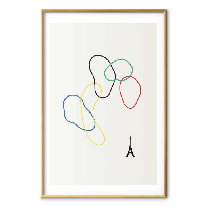 Plakat - Kolorowe koła- grafika cyfrowa - minimalizm