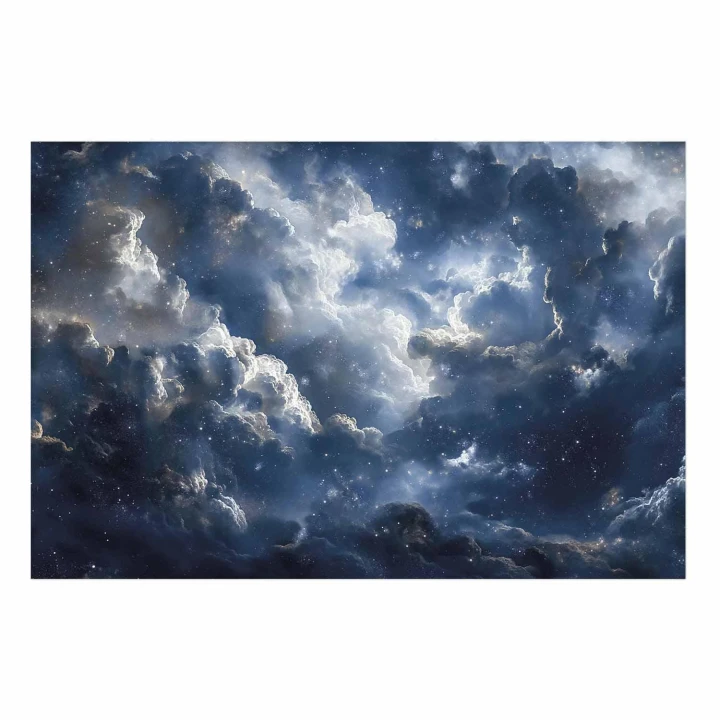 Plakat - Astronomiczne cuda: Chmury i gwiazdy w harmonijnym połączeniu