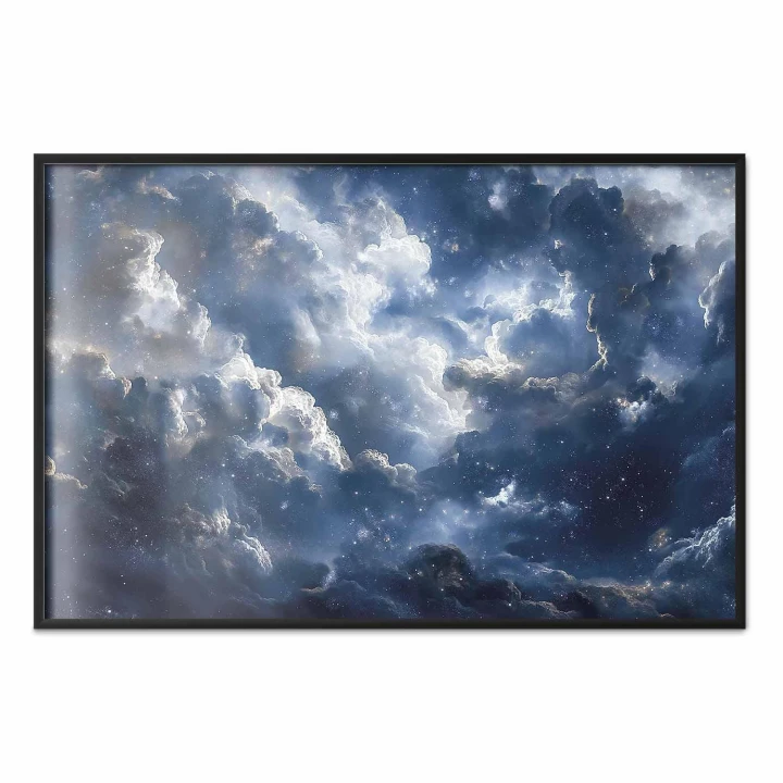 Plakat - Astronomiczne cuda: Chmury i gwiazdy w harmonijnym połączeniu