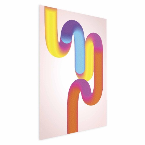 Plakat - Tęczowe Rurki - abstrakcyjna ilustracja z kolorowymi gradientami