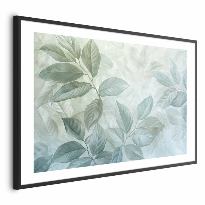 Plakat - Miętowe liście duży botaniczny motyw