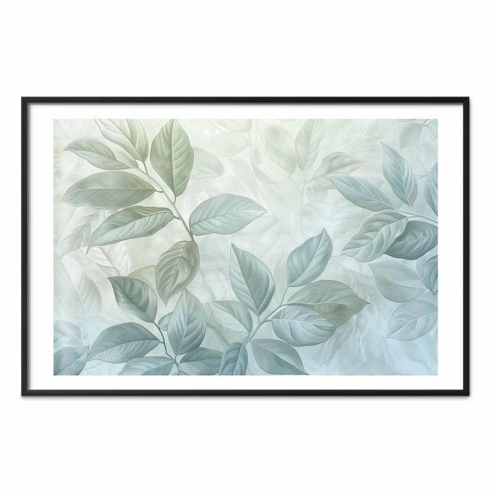 Plakat - Miętowe liście duży botaniczny motyw