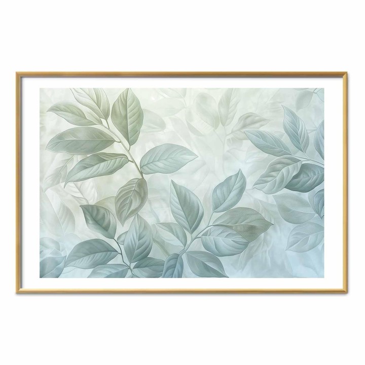 Plakat - Miętowe liście duży botaniczny motyw