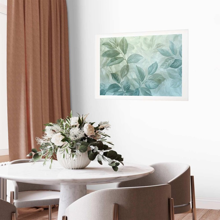 Plakat - Miętowe liście duży botaniczny motyw