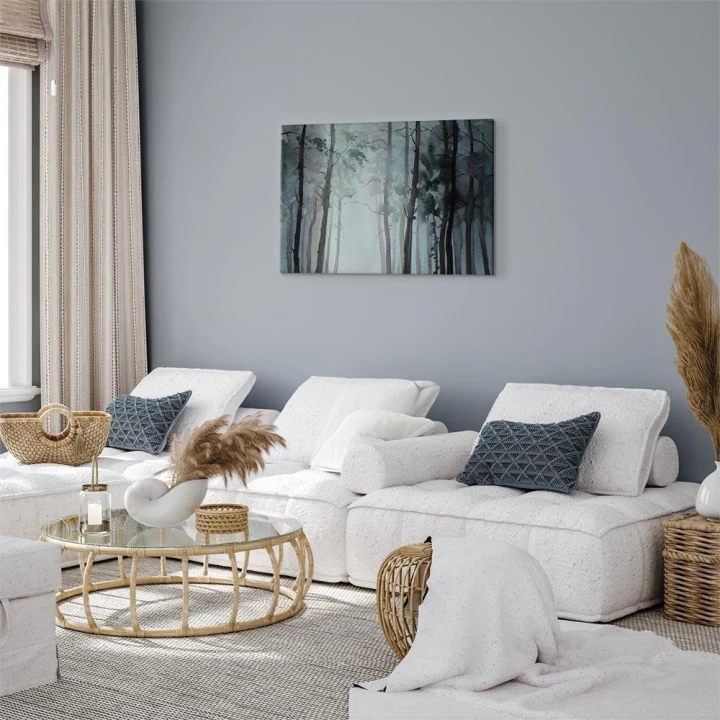 Obraz - Zamglony las (1-częściowy) szeroki