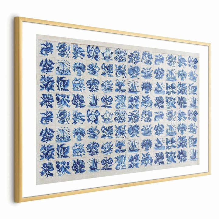 Plakat - Płytki azulejos - tradycyjne ceramiczne portugalskie kafle