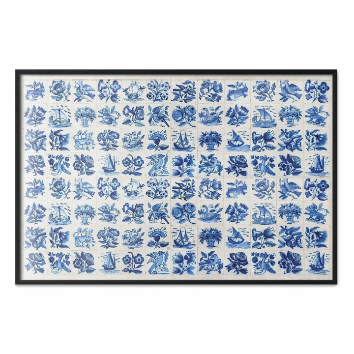 Plakat - Płytki azulejos - tradycyjne ceramiczne portugalskie kafle