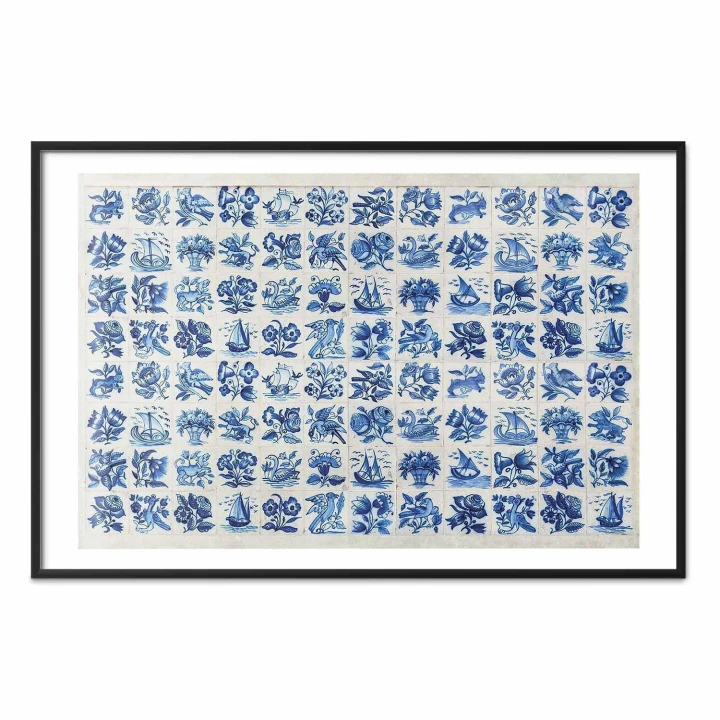 Plakat - Płytki azulejos - tradycyjne ceramiczne portugalskie kafle