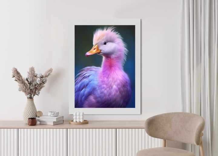 Plakat Mała Różowa Kaczka